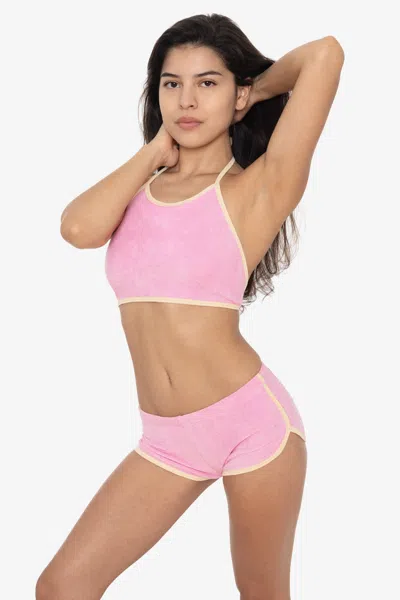 Los Angeles Apparel Rlt3503 - Loop Terry Micro Running Short In Pink