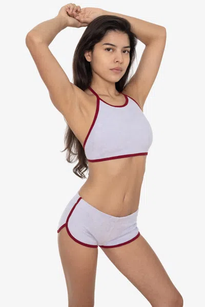 Los Angeles Apparel Rlt3503 - Loop Terry Micro Running Short In Purple