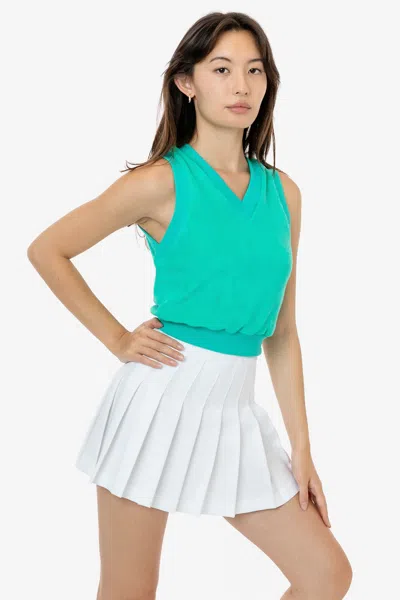 Los Angeles Apparel Rlt357 - Loop Terry V-neck Vest In Green
