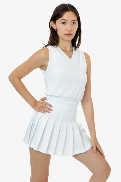 Los Angeles Apparel Rlt357 - Loop Terry V-neck Vest In White