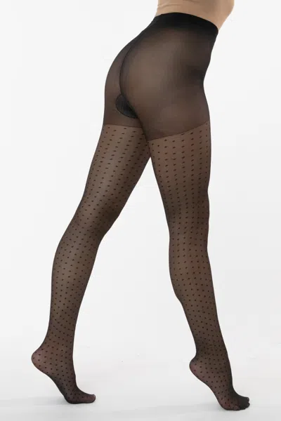 Los Angeles Apparel Rn013 - Small Dots Tights In Black