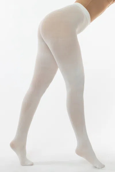 Los Angeles Apparel Rn040 - 40 Denier Classic Opaque Tights In White