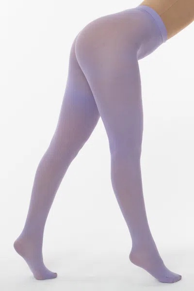 Los Angeles Apparel Rn040 - 40 Denier Classic Opaque Tights In Purple