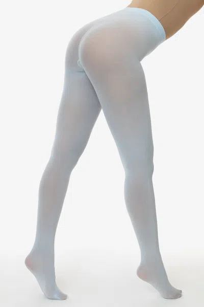 Los Angeles Apparel Rn040 - 40 Denier Classic Opaque Tights In Blue