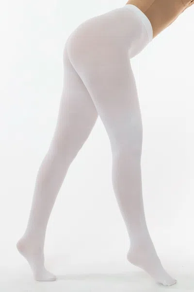 Los Angeles Apparel Rn040 - 40 Denier Classic Opaque Tights In White