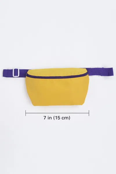 Los Angeles Apparel Rnb0523 - Nylon Fanny Pack In Gold/purple/purple