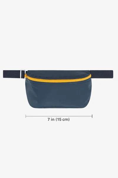 Los Angeles Apparel Rnb0523 - Nylon Fanny Pack In Navy/gold/navy