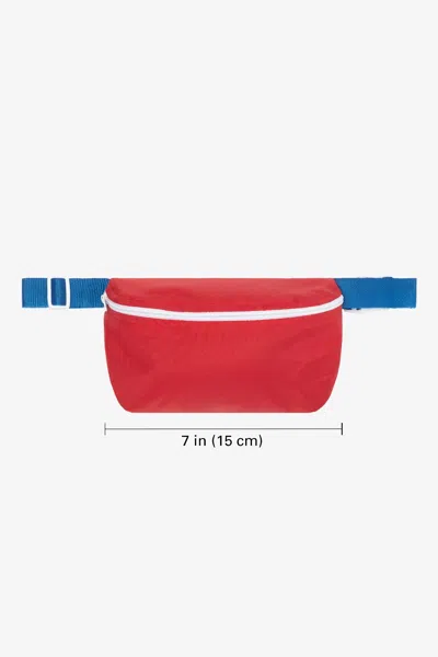 Los Angeles Apparel Rnb0523 - Nylon Fanny Pack In Red/blue/white