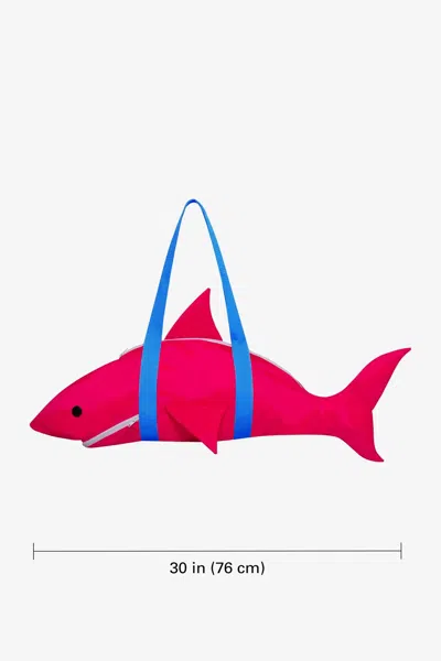 Los Angeles Apparel Rnbshark - Shark Nylon Bag In Neon Pink