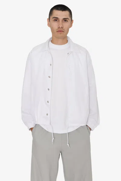 Los Angeles Apparel Rnf401 - Nylon Raglan Coaches Jacket In White