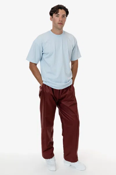 Los Angeles Apparel Rnf405 - Nylon Taffeta Lined Track Pant In Brown