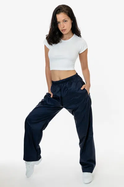 Los Angeles Apparel Rnf405 Unisex - Nylon Taffeta Lined Track Pant In Blue