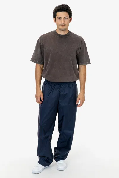 Los Angeles Apparel Rnf445 - Lightweight Nylon Taffeta Wide Leg Pant In Brown