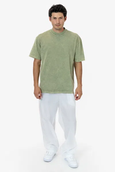 Los Angeles Apparel Rnf445 - Lightweight Nylon Taffeta Wide Leg Pant In White