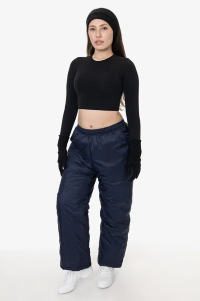 Los Angeles Apparel Rnfp404 - Nylon Puffy Pant In Blue