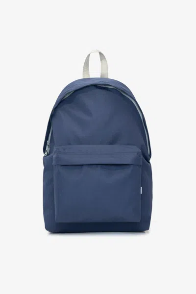 Los Angeles Apparel Rnp500 - Heavy Duty Nylon Backpack In Navy/silver