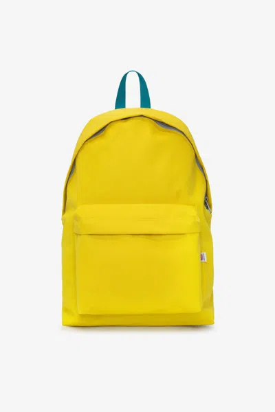 Los Angeles Apparel Rnp500 - Heavy Duty Nylon Backpack In Yellow/teal