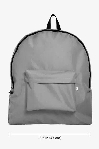 Los Angeles Apparel Rnp500xl - Extra Large Heavy Duty Nylon Backpack In Silver