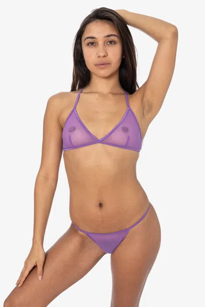 Los Angeles Apparel Rns13 - Micro Mesh Everyday Thong In Purple