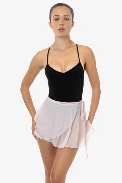 Los Angeles Apparel Rns300 - Micro Mesh Ballet Wrap Skirt In White