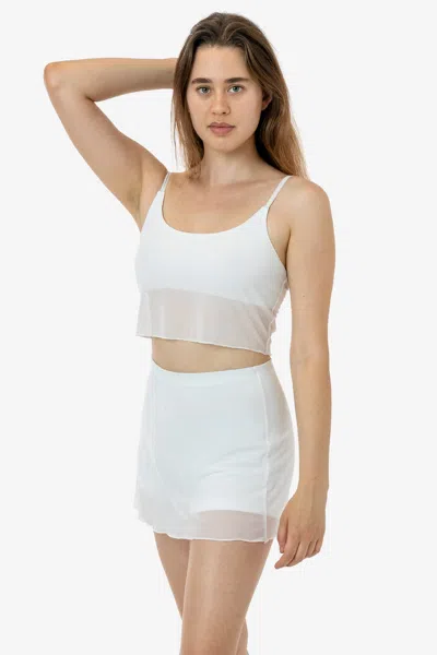 Los Angeles Apparel Rns780 - Micro Mesh Skort In White