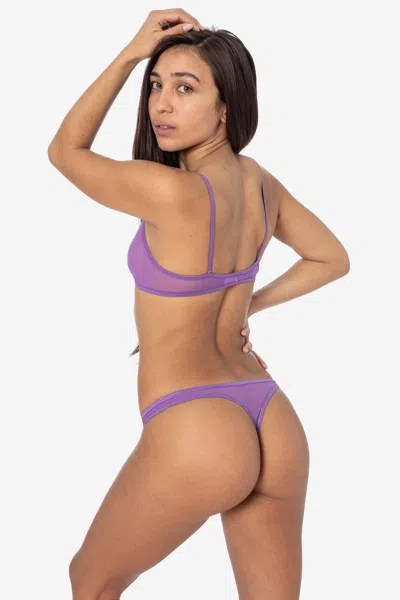 Los Angeles Apparel Rns90 - Micro Mesh Thong Panty In Multi