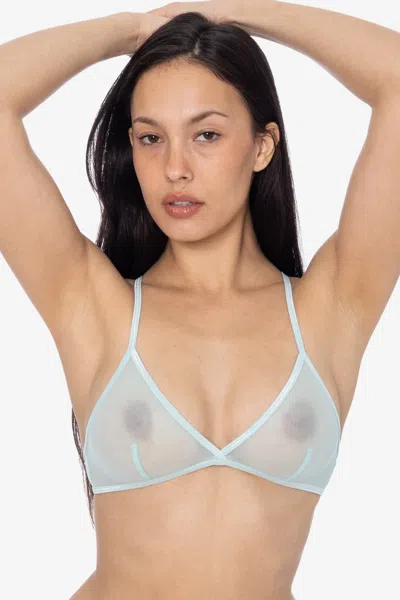 Los Angeles Apparel Rns92 - Micro Mesh Crossback Bra In Gray