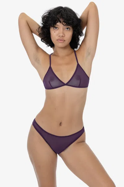 Los Angeles Apparel Rns94 - Micro Mesh Bikini Panty In Purple