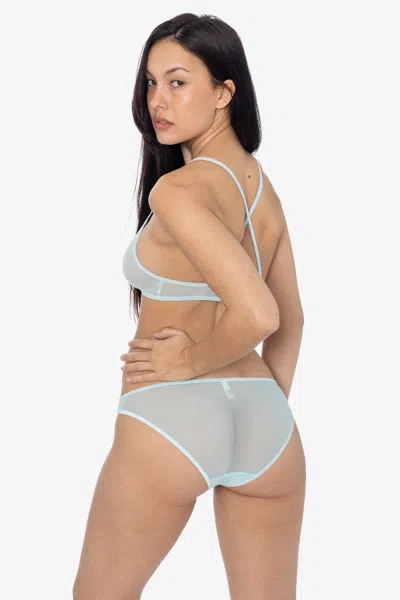Los Angeles Apparel Rns94 - Micro Mesh Bikini Panty In Blue