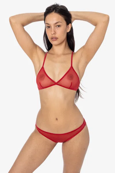 Los Angeles Apparel Rns94 - Micro Mesh Bikini Panty In Red