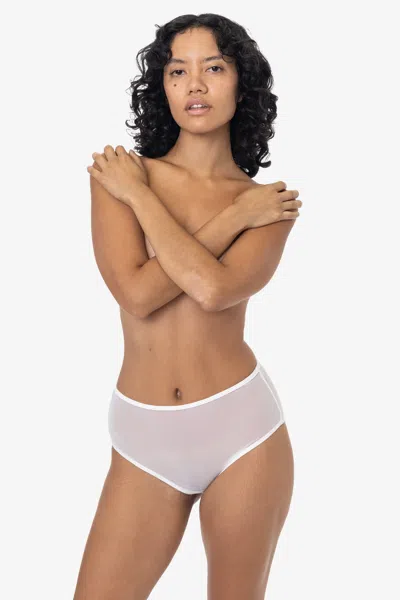 Los Angeles Apparel Rns99 - Micro Mesh High Waist Panty In Purple