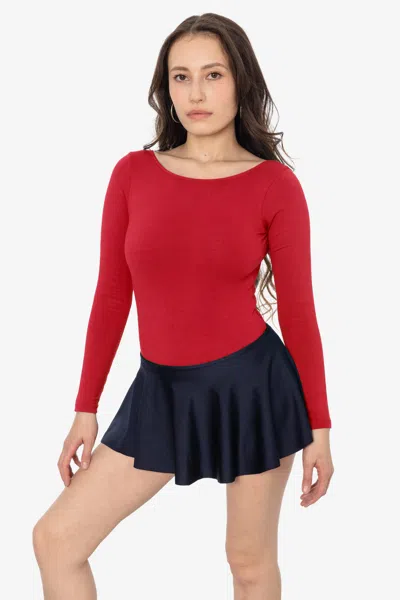 Los Angeles Apparel Rnt300 - Nylon Tricot Circle Skirt In Red
