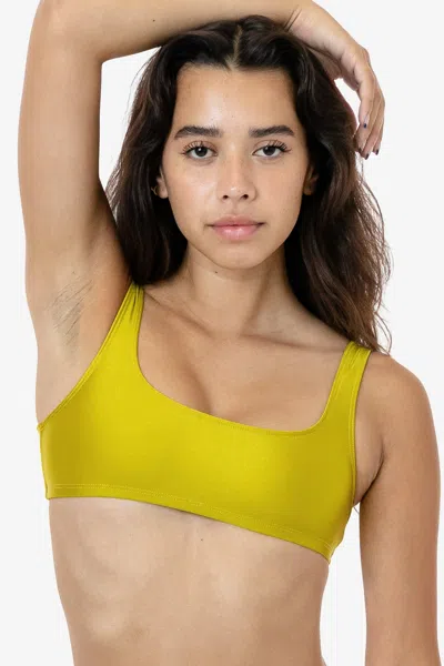 Los Angeles Apparel Rnt3005 - Square Neck Bikini Top In Yellow