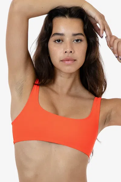 Los Angeles Apparel Rnt3005 - Square Neck Bikini Top In Orange