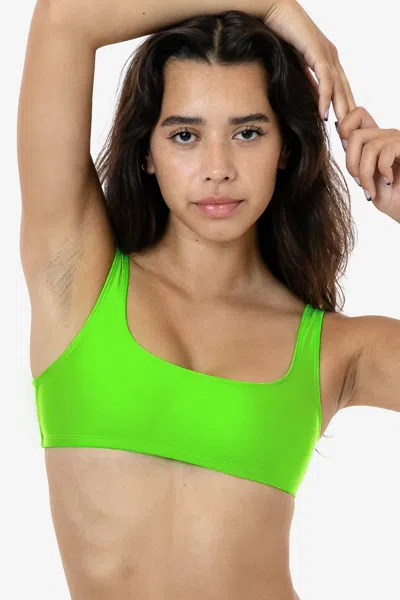 Los Angeles Apparel Rnt3005 - Square Neck Bikini Top In Green