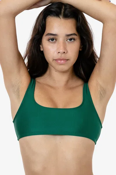 Los Angeles Apparel Rnt3005 - Square Neck Bikini Top In Green
