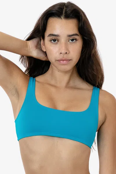 Los Angeles Apparel Rnt3005 - Square Neck Bikini Top In Blue