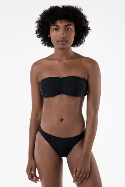 Los Angeles Apparel Rnt3007 - Ruched Tube Bikini Bra In Black