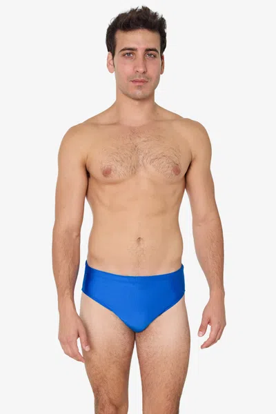 Los Angeles Apparel Rnt414 - Men's Euro Swim Brief In Blue
