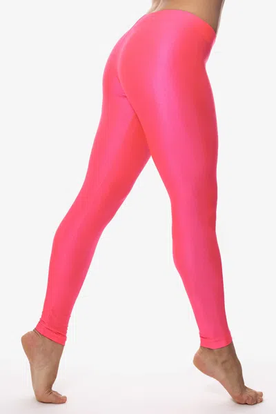 Los Angeles Apparel Rnt83280 - Nylon Tricot Legging In Pink