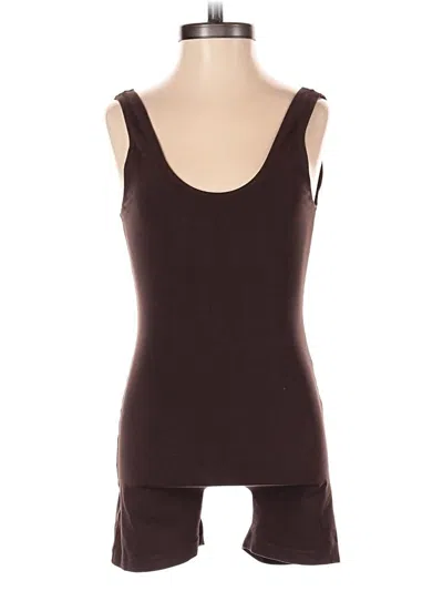 Pre-owned Los Angeles Apparel Romper In Brown