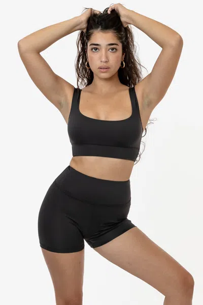 Los Angeles Apparel Rpl055 - Poly Interlock Squareneck Sport Top In Multi