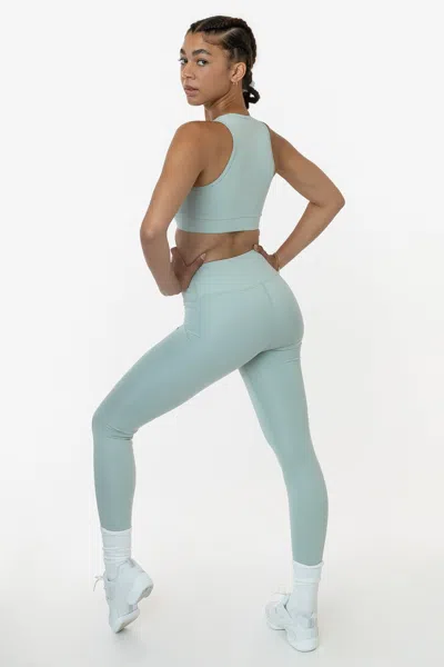 Los Angeles Apparel Rpl300 - Poly Interlock Performance Legging In Green