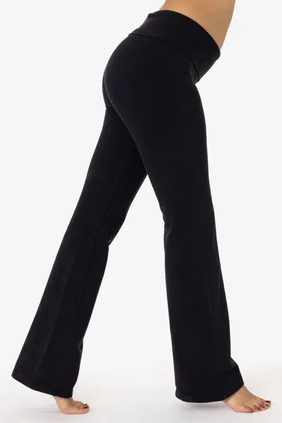 Los Angeles Apparel Rsf300gd - Stretch Fleece Winter Yoga Legging In Black