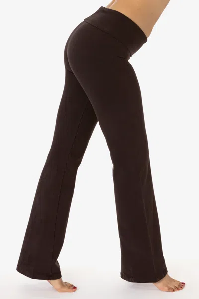 Los Angeles Apparel Rsf300gd - Stretch Fleece Winter Yoga Legging In Brown