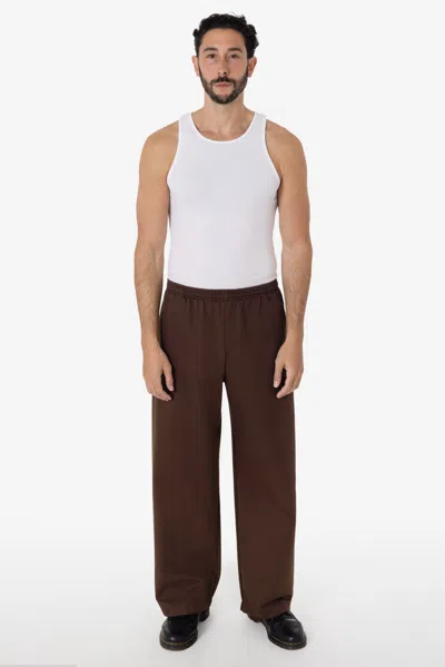 Los Angeles Apparel Rtwl405gd - Prison Pant - Poly Cotton Wide Leg Pant In Brown