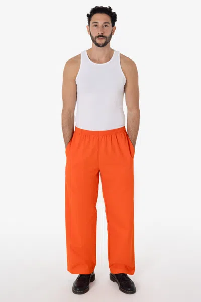 Los Angeles Apparel Rtwl405gd - Prison Pant - Poly Cotton Wide Leg Pant In Orange