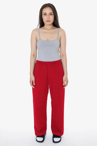 Los Angeles Apparel Rtwl405gd - Prison Pant - Poly Cotton Wide Leg Pant In Red