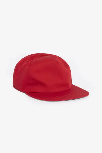 Los Angeles Apparel Rtwlsb500 - Poly Cotton Twill 5 Panel Hat In Red