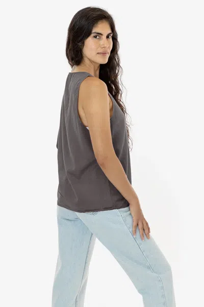 Los Angeles Apparel Rvl01gd - Voile Tank In Purple